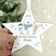 image 4 of Personalised Polar Bear Christmas Star Ornament