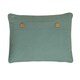 image 2 of Meg Hawkins Oblong Cushion with Wooden Buttons  - Bee White | Turquoise
