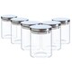 image 1 of Argon Tableware Scandi Storage Jars with Metallic Lids - 750ml - Silver - Pack of 6
