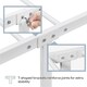 image 4 of Yaheetech Romantic 4ft6 Double Metal-Framed Bed with High Headboard White