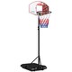 image 1 of SPORTNOW Adjustable Basketball Stand Net Set System with Wheels, 179-209cm