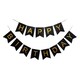 image 1 of Happy Birthday Party Banner Black