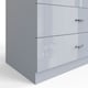 image 10 of FWStyle Chilton Combination Wardrobe 2 Door 2 Drawer - Grey Gloss Front Grey
