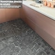 image 6 of NOVECRAFTO Self Adhesive Vinyl Floor Tiles - 12x12 in (30.5x30.5cm) - Waterproof 1.5mm Thick Peel & Stick Flooring - Luxe Marble Effect for Kitchen | Black | 3.72 sqm