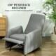 image 4 of HOMCOM Push Back Recliner Chair Fabric Reclining Armchair  Grey Grey
