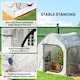 image 6 of Outsunny Mini Pop Up Greenhouse w/ Reinforced PE Cover, Zipper Door, Green