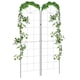 image 1 of Outsunny Set of 2 Metal Trellis for Climbing Plants, Grid Design, 50 x 180cm
