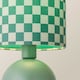 image 5 of ValueLights Miley Green Checkerboard Shade Green Table Lamp and Bulb