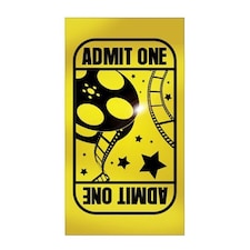 Golden Ticket Admit One Decoration 38cm x 21cm