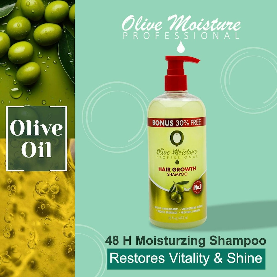 image 1 of Olive Moisture Professional Hair Growth Shampoo - 473ml