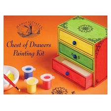 House of Crafts Chest of Drawers Painting, Multicoloured, Single Craft Kit