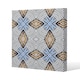 image 1 of Abstract geometric roughly hatched shapes colored with hand drawn brush stokes (Canvas Print) 77 x 77 x 4cm