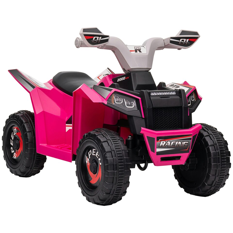 image 1 of HOMCOM Electric Quad Bike, 6V Kids Ride-On ATV, for Ages 18-36 Months - Pink