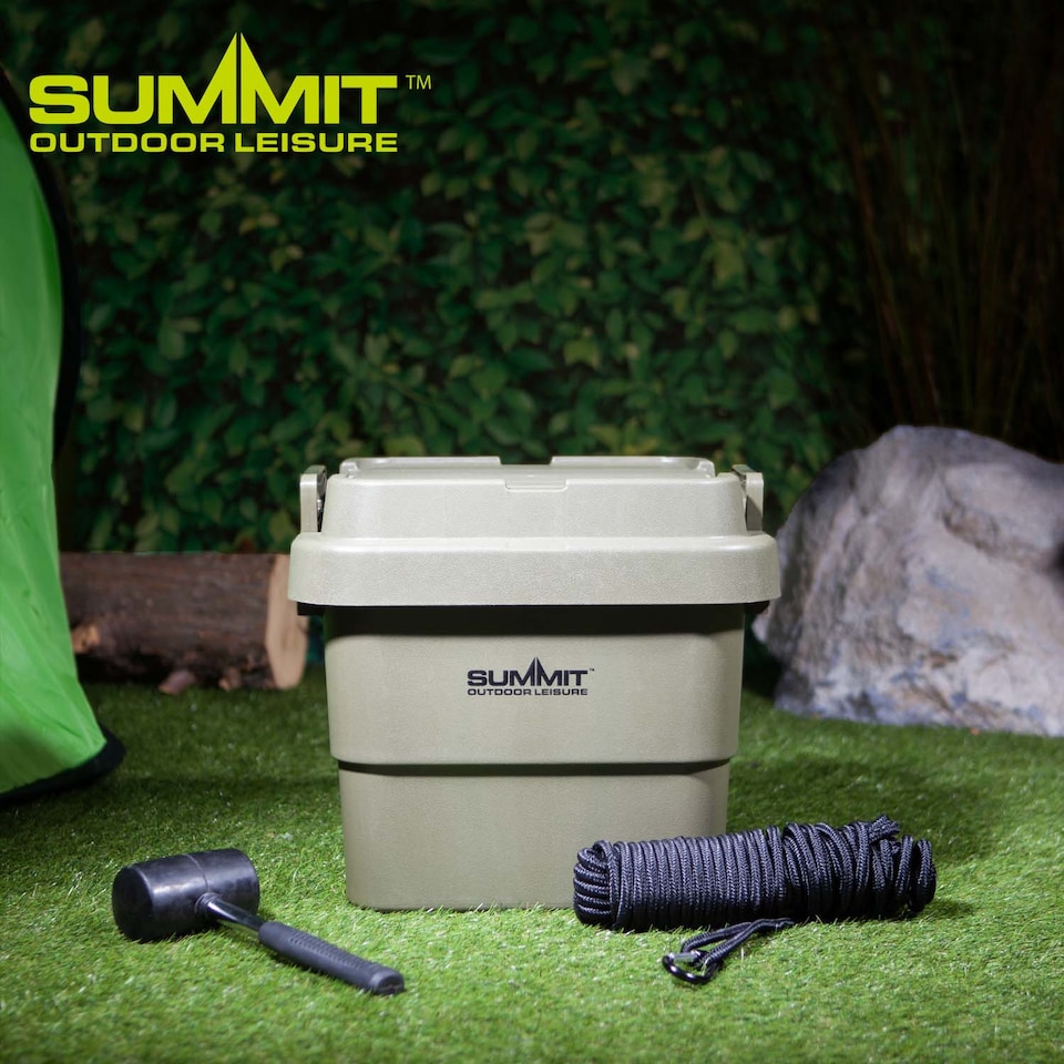 image 1 of vfm-estore green storage box with carry handles - camping storage