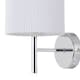 image 2 of Brea - Chrome Wall Light with White Pleated Shade | Chrome | White | 1