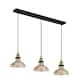 image 7 of Melina Antique Brass & Amber Ceiling Bar
