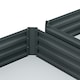 image 8 of Outsunny Set of 2 Raised Garden Bed Galvanised Planter Box Easy Setup Dark Grey