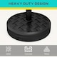 image 4 of Outsunny 18kg Concrete Parasol Base with Rattan Effect Heavy Duty Umbrella Stand | Black | Black