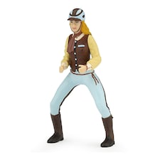 PAPO Horses and Ponies Blue Trendy Rider Toy Figure