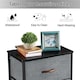 image 5 of Yaheetech Lightweight Fabric Storage Tower with 3 Drawers Grey | Dark Grey