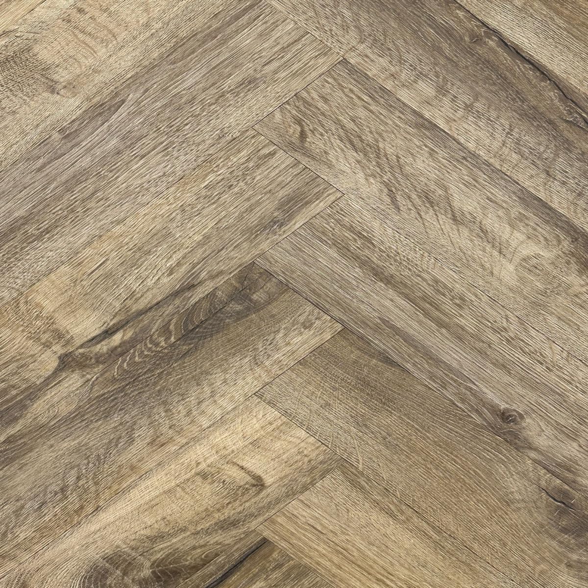 French Wood Effect Glue Down LVT Flooring - Herringbone(2.5mm) For Domestic & Commercial Use 1.36m² Per Pack