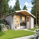 image 3 of Little Rock-Log Cabin, Wooden Garden Room, Timber Summerhouse, Home Office - L558.7 x W480 x H245.1 cm Brown