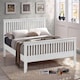 image 1 of 3ft Single White Shaker Wood Wooden Bed Frame Bedstead High Foot End