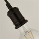 image 7 of CGC Cassie Black 1.5m Adjustable E27 Ceiling Pendant with Matching Rose | Black | Black | Height: 7 cm, Width: 9.8 cm, Total height: 300 cm