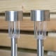 image 6 of 36cm 10 White LED Stainless Steel Solar Garden Path Lights