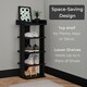 image 4 of Neo Black Multi-Layer Wooden Shoe Rack Durable Storage Organiser Boots Sneakers Heels Space Saving Entryway Shelf | Black