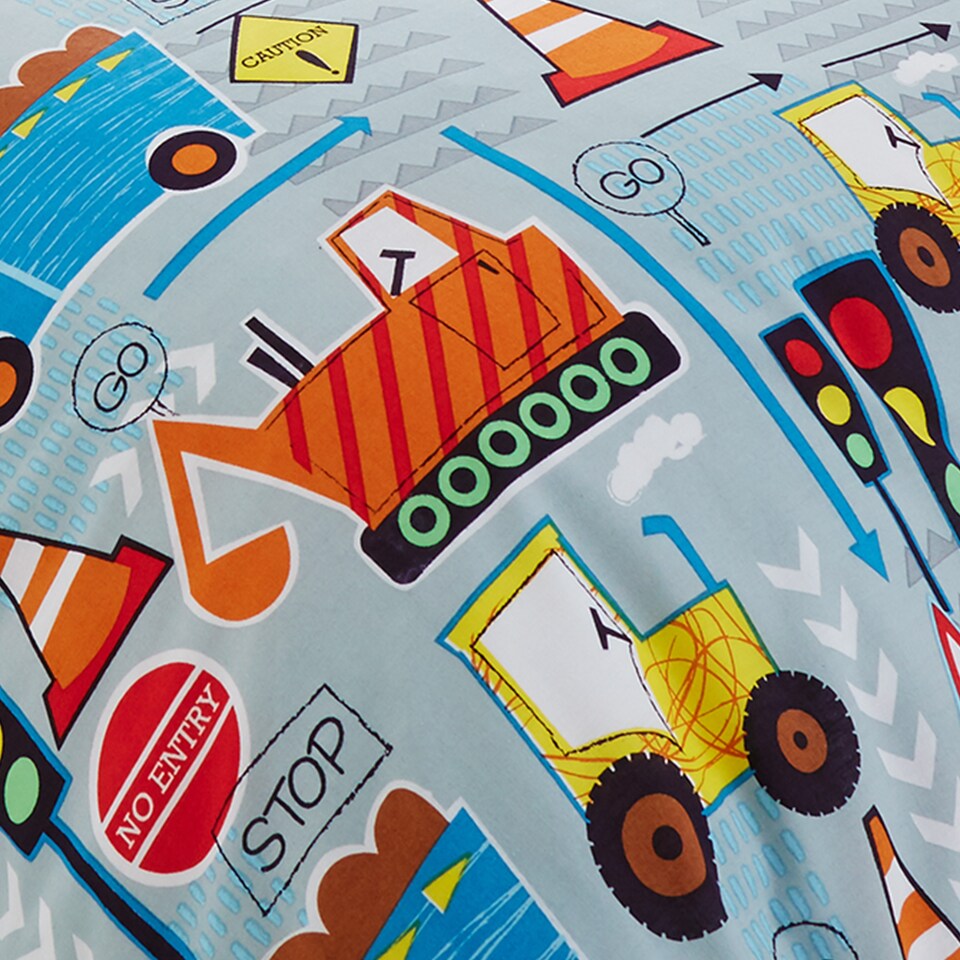image 1 of Happy Linen Company Big Diggers Duvet Cover Bedding Set