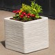 image 3 of 1 x Square Amalfi Stone Effect Multipurpose Patio Planter Ideal For Home & Garden White