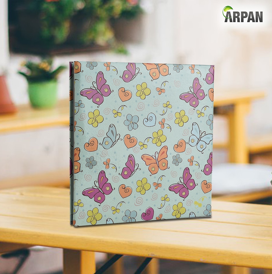 image 1 of ARPAN Slip In Case Memo Photo Album – Holds 200 Photos 4"x6" (10x15cm) – Hardcover Picture Album with Memo Writing Space for Family, Wedding & Travel Memories