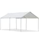image 1 of Outsunny 3 x 6m Heavy Duty Carport Garage Car Shelter Galvanized Steel Outdoor Open Canopy Tent Water UV Resistant Waterproof, White