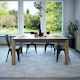 image 4 of Decorotika Manhattan Rectangular Dining Table for 6 - 80 cm H x 160 cm W x 80 cm D | Multi | Oak and Grey | 1