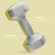 image 4 of SPORTNOW Set of 2 Hexagonal Dumbbells Weights Pair, 2 x 1kg, Yellow