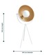 image 9 of Pair of Retro White Tripod Table Lamps White | Gold