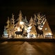 image 1 of 18cm Christmas Wooden Reindeer Scene Silhouette with 10 Warm White LEDs