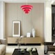 image 3 of ValueLights Modern 4 Tier Red Fabric Ceiling Pendant Light Shade