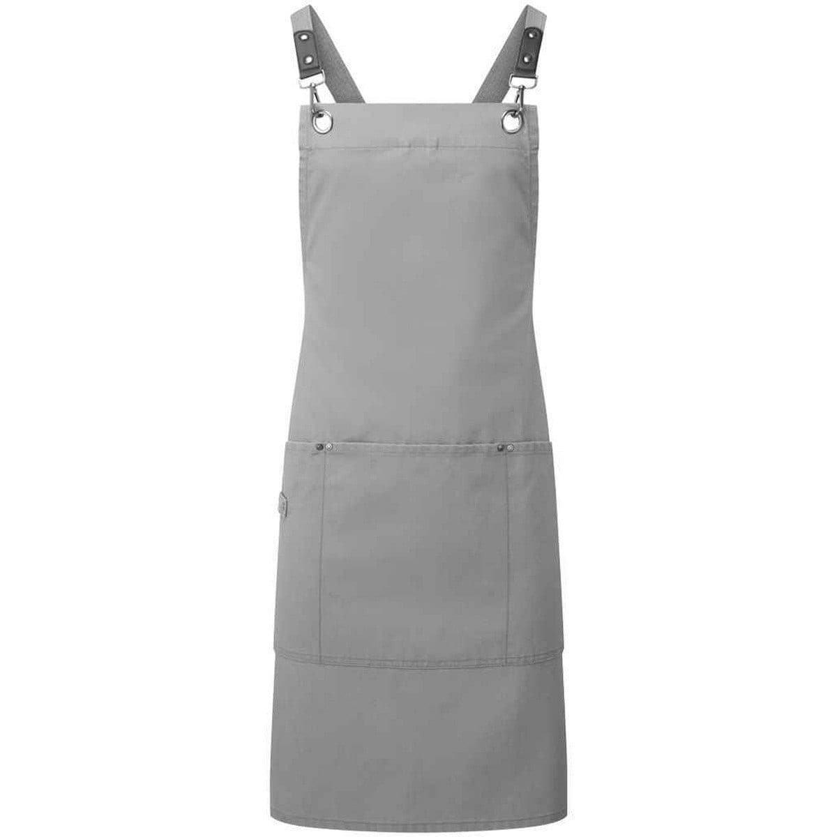Premier Cross Back Bib Apron - Dark Grey - One Size