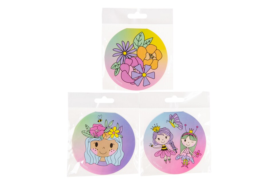image 1 of Pack of 12 Round Princess Design Notebooks 8cm