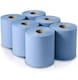 image 2 of 6 x Jumbo Workshop Hand Towels Rolls 2 Ply Centre Feed Wipes Embossed Tissue