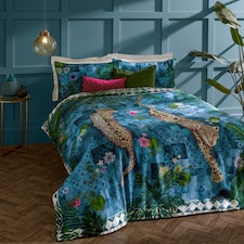 Paoletti Majorelle Exotic Duvet Cover Set | Blue | Azure Blue | Super King | 1