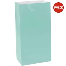 Amscan Mini Paper Party Bags (Pack of 12) - Robins Egg Blue - One Size