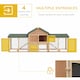 image 2 of PawHut Rabbit Hutch, Guinea Pig Hutch Outdoor Wooden 2 Storey Bunny House