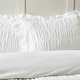 image 7 of Seersucker Frill Duvet Cover Set | White