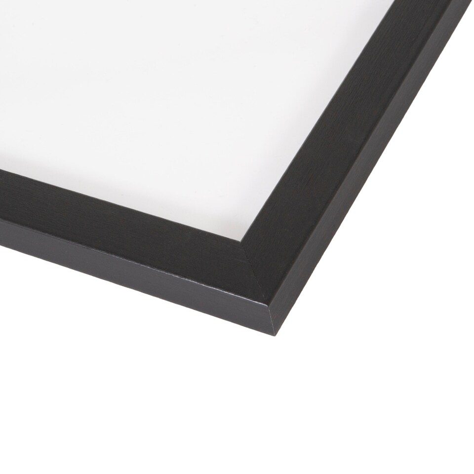 image 1 of Modern and Stylish Black Veneer Wood Effect A3 Plastic Frame for Wall Hanging | Black | L