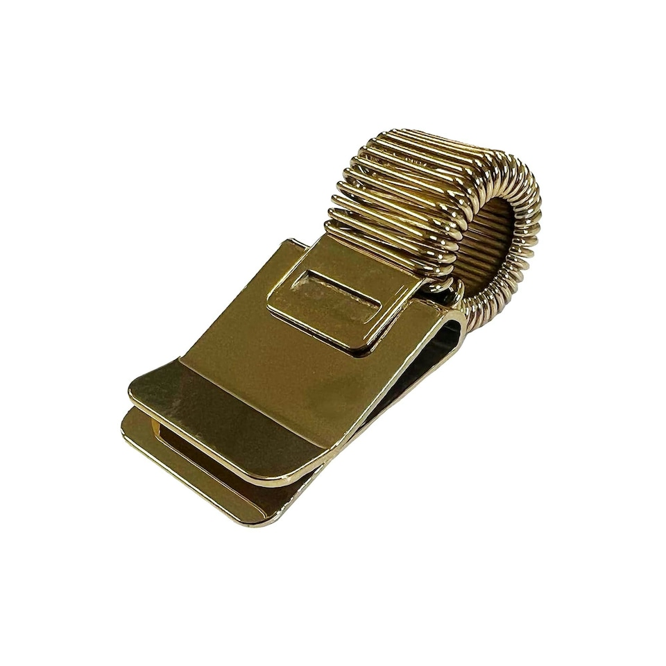 image 1 of Gold Metal Pen Holder Clip for Notebooks and Clipboards