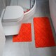image 1 of Kyra 2 Piece Bathroom Cotton Mat and Pedestal Set | Red