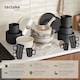 image 2 of Kitchen starter set for 6 people with crockery, pots and more | Black | black/white | 1